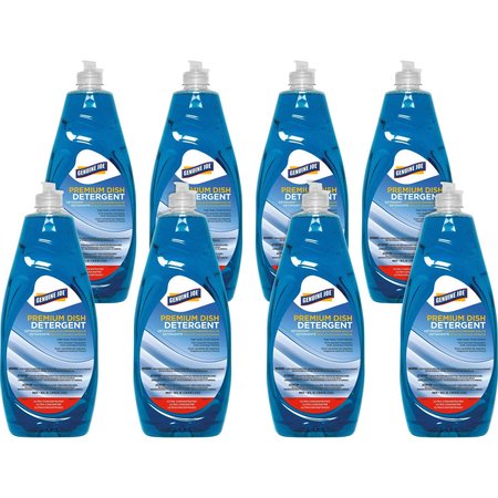 GENUINE JOE Dish Detergent, Concentrated, Squeeze Bottle, 38 oz, Blue, PK 8 GJO99679CT